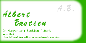 albert bastien business card